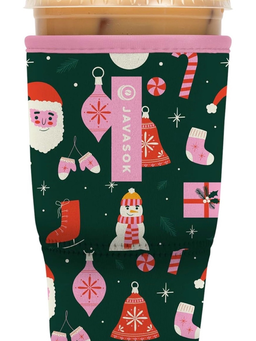 Javasok Tis The Season Neoprene Cup Sleeve L 30-32 oz cup